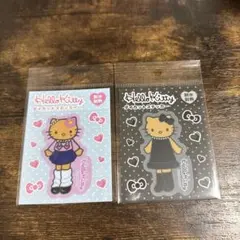 ハローキティ ダイカットステッカー コギャル ブラックドレス 2枚セット