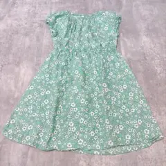 西松屋 子供服 女の子 ノースリーブ ワンピース 花柄 総柄 夏服 120のサムネイル