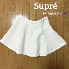 ✨美品✨ Supré ホワイト 花柄刺繍フレアスカート ミニ丈 S