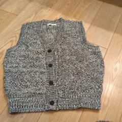 SIMPLICITÉ ニットベスト 黒と白のミックス