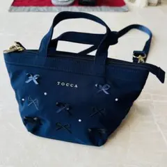 《新品》TOCCA 2WAY ショルダーバッグ ネイビー リボンのサムネイル