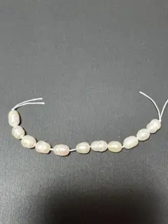 天然淡水パール オーバルパールビーズ11個セット