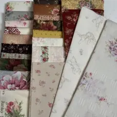 薔薇柄、花柄、YUWA、ハギレパック300g