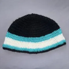 ハンドメイド　ビーニー　バケハ　クラッシャーハット　ニット帽