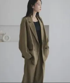 LOWRYS FARM ホップサックダブルジャケット ブラウン