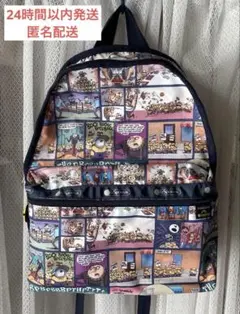 (未使用) レスポートサック　ミニオンズ　コラボリュック　ニューヨークマップ柄 未使用) レスポートサック ミニオンズ コラボリュック ニューヨーク