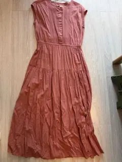 SHIPS any ノースリーブカットソーワンピース テラコッタ