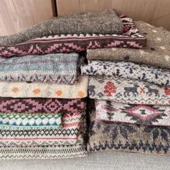 ジャガードニットはぎれまとめ売り80サイズ