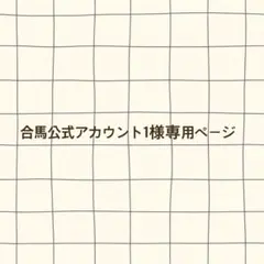合馬公式アカウント1様 専用