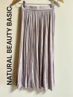 NATURAL BEAUTY BASIC プリーツスカート XS