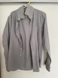 グレー ボタンダウンシャツ L