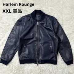 Harlem Rounge バッファローレザー ジャケット 水本革 星 青XXLのサムネイル