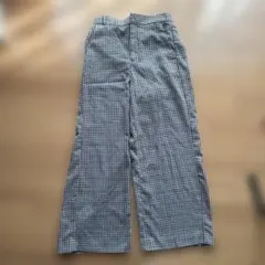 ジーユー GU チェックワイドパンツ 221-318218 xsサイズ