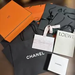 高級メゾンブランド ショッピングバッグ BOXセット　エスメル、CHANELなど