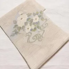 未使用品 夏 名古屋帯 絽 手描き友禅 花柄 着物スキ倶楽部 1140