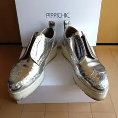 PIPPI CHIC ピッピシック★シルバー厚底シューズ 36