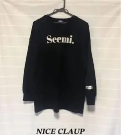 Seemi. 黒 長袖スウェット(オーバーサイズ)のサムネイル