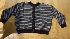 【クラシカルエルフ】ニットカーディガン　（ＬーＸＬ）　羽織　厚手　総柄　ゆったり