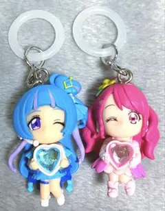 めじるしアクセサリー　プリキュア　青とピンク