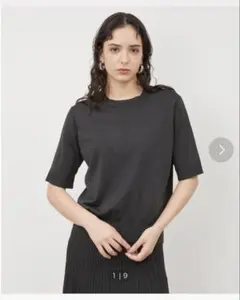 ミラオーウェン ニット　Tシャツ　黒　半袖
