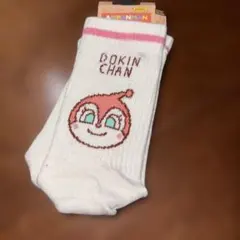 新品　ドキンちゃん クルーソックス 23-25cm アンパンマン　白