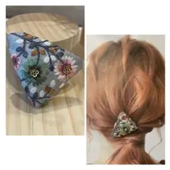 No.91 インド刺繍 ヘアピン スリーピン ぱっちんどめ ヘアアクセサリー