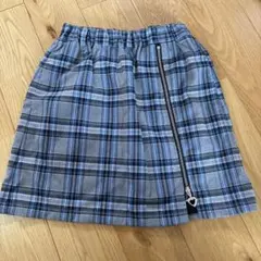 GU 青系チェック スカート