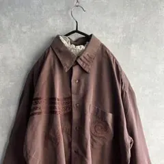 古着　ヴィンテージ   総柄シャツ　ポリシャツ  used ビンテージ　希少