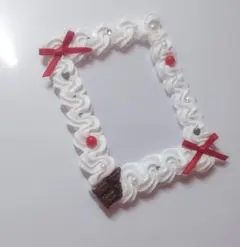 トレカケース　ホイップデコ　推し活　y2k　ハンドメイド　リボン　シリコン