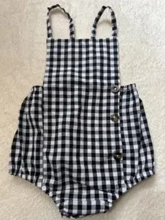 SHEIN チェック柄ロンパース 9-12M
