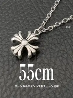 【タイニー クロス ネックレス 2mm 55cm 1本】ステンレス a06
