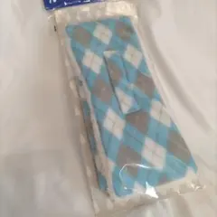 ルームマフラーアーガイルブルー