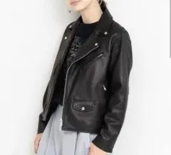 BEAUTY&YOUTH ラムレザーライダースジャケット