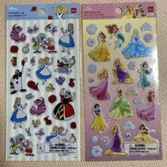 不思議の国のアリス　ディズニープリンセス　ペタペタシール2シート