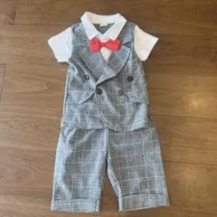 フォーマルスーツ グレー チェック柄 100cm