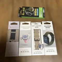 新品　49/45/44/42 アップルウォッチベルトレザーバンド（４個セット）