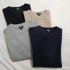 ユニクロ ウォッシャブルミラノリブクルーネックセーター (セット売り)