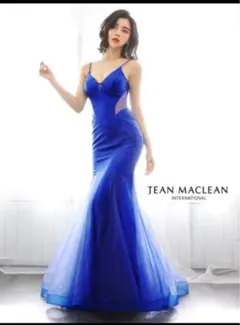 JEAN MACLEAN 青 フィッシュテールドレス