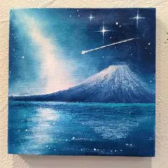 富士山 アクリル画 F3号 キャンバス 原画 アート 風景画 - メルカリ