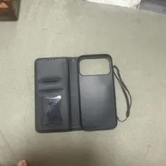 ブラック手帳型ケース スマートフォン用iPhone17Pro Max