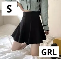 GRL インパン裏地付きフレアミニスカート [at1747]