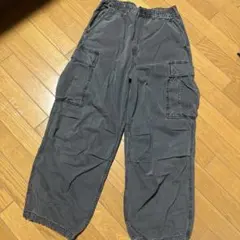 グレー カーゴパンツ ウエストゴム