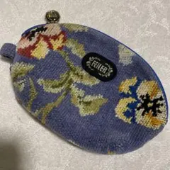 FEILER 花柄ポーチ パープル系・中青系