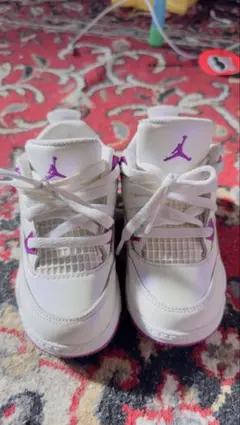 Jordan キッズスニーカー ホワイト/パープル