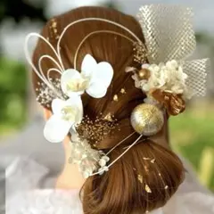 成人式 髪飾り 胡蝶蘭☆水引き☆結婚式☆卒業式☆成人式