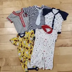 70cm メッシュ肌着1枚 ロンパース4枚 5枚セットのサムネイル