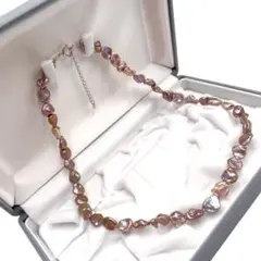 レア‼️淡水パール シルバー925刻印バロック 変形ネックレス ②