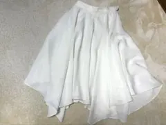 ま*ち様 m,i,d, ホワイト フレアスカート　38