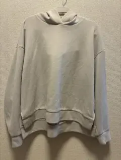 ライトグレー フード付き スウェットパーカー Lサイズ