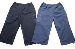 wilsonウイルソン レディス7部丈パンツテニス2本ブラックとチャコールグレー